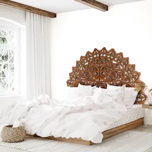 Luxury Stylish Hand Carved Decorative Wall Panel Bed Head Board From Indonesia