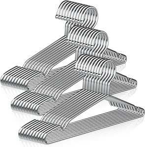 Heavy Duty Premium Chrome Metal Clothes <b>Hangers</b> Rust Resistant Non Slip Contoured <b>Hangers</b> for Shirts Suits Trousers Jackets - Product Image 1