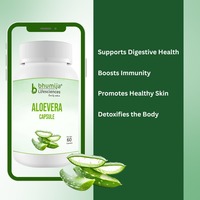Capsules d'extrait végétal d'aloe vera et de fruit de bael Bhumija Lifesciences, qualité alimentaire, durée de conservation de 24 mois, fabrication en marque blanche