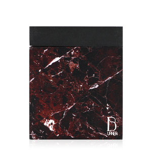 กระถางธูปหอมดีไซน์เนอร์เนื้อหินอ่อนสีแดงพร้อมฝาแม่เหล็กสีดำ - Product Image 3