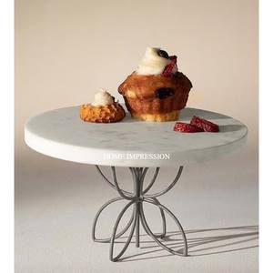 Handcrafted Wood Aluminum Eco-Friendly Modern <b>Cake</b> <b>Stand</b> with Serverware Spoons & Knives-Deluxe Quality Hotel Use - Product Image 3