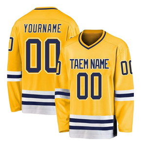 100% poliéster equipo desgaste venta al por mayor precio directo de fábrica de diseño personalizado jersey de hockey sobre hielo para adultos - Product Image 2