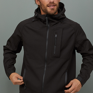 Chaqueta de Invierno para Hombre, Estilo Urbano, Softshell, Impermeable, con Cremallera Completa, Capucha, Bolsillos Decorativos, Reversible, Gruesa y Calefactable - Product Image 2