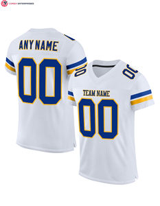 Camiseta de equipo de sublimación de malla transpirable de fabricantes de camisetas de fútbol americano clásicas personalizadas - Product Image 3