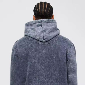Wholesale Custom Logo Acid <b>Wash</b> Men's Pullover Hoodies New Design Vintage Heavyweight Acid <b>Wash</b> Hoodie For <b>Boys</b> - Product Image 5