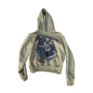 2024 fabrication en gros à la mode à la mode sweat à capuche goutte épaule surdimensionné hommes à capuche grande taille Logo personnalisé à capuche - Product Image 6