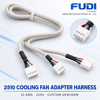 Kabel Harness Adaptor Kipas Pendingin PVC Berlapis Timah Tembaga Custom 2510 50-37-5023 Kabel Terminal untuk Rumah Pintar