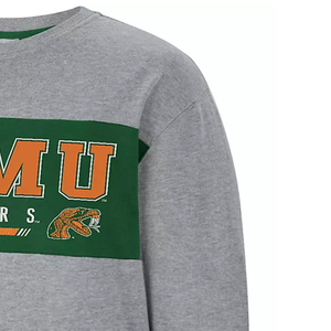 High Quality Customized Embroidery Printing <b>Men</b> & Women Wear University/college Green <b>Orange</b> Sweatshirt - Product Image 4