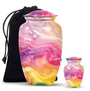 Swirl Pattern Pink Urn for Human <b>Ashes</b> Personalized Decorative for Adults <b>Ashes</b> <b>Keepsake</b> Memorial <b>Ashes</b> 1-200 Cubic Inch Urn - Product Image 4