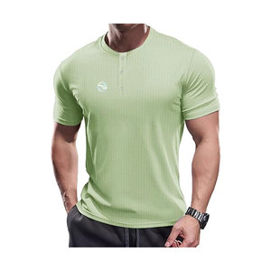 Camiseta deportiva de gran tamaño para hombre, 100% de algodón, con estampado personalizado, Jersey sólido de alta calidad, logotipo bordado, manga corta - Product Image 2