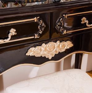 Tocador de Maquillaje Independiente de Madera de Teca Maciza de Estilo Europeo Moderno de Mediados de Siglo, Hecho a Mano, Ecológico, con Marco de Hierro, 2 Cajones, Elegante - Product Image 5