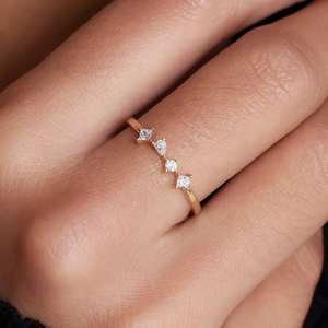 Alliance de mariage en or 10 carats de luxe avec diamants en moissanite de forme ronde, bijoux élégants pour fiançailles et fêtes, cadeau pour femmes - Product Image 5