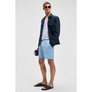 GRIMELANGE LEYTON Pantalones Cortos y Bermudas de Lino para Hombre, Corte Relajado, Doble Bolsillo, Cintura Elástica - Product Image 5