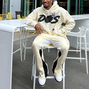 Fabricant de vêtements Survêtement Survêtements brodés pour hommes Pantalons de survêtement et unisexe Hoddie Ensemble de sweat à capuche avec logo imprimé bouffant personnalisé - Product Image 1