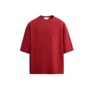 Vêtements de sport surdimensionnés pour hommes T-shirts à manches courtes respirant col rond Logo personnalisé de haute qualité doux solide 100% coton vente en gros - Product Image 3