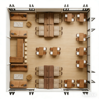 Restaurante en Contenedor de Acero para Exteriores |   Edificio de Comedor Modular Prefabricado para Resorts y Campamentos