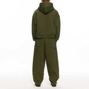 Conjunto de Sudadera con Capucha y Pantalones Deportivos Casuales, Transpirables y de Gran Peso, Unisex, con Cordón Ajustable - Product Image 5