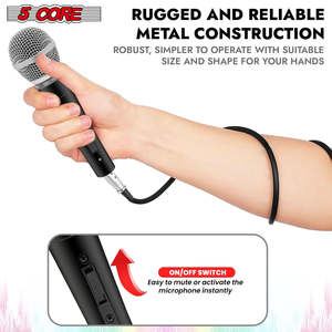 ไมโครโฟนไดนามิก 5Core XLR สำหรับคาราโอเกะ ร้องเพลงในสตูดิโอ ไมค์แบบมือถือ - Product Image 5