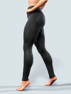 Leggings de yoga pour femmes EVERGLOW, couleur unie, longueur intégrale, taille haute, sans couture, extensibles dans quatre directions, pantalon de sport texturé, spandex/polyester - Product Image 5