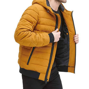 Chaqueta acolchada de manga larga con logotipo personalizado para hombre con cuello levantado Abrigo acolchado de nuevo diseño de invierno - Product Image 2