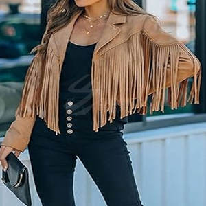 100% chaquetas de moda de cuero Original para mujer, chaquetas occidentales transpirables con logotipo personalizado ajustado para mujer - Product Image 6