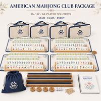 Ensemble de Mahjong Américain en Acrylique pour 4 Joueurs – Vente en Gros de Tuiles, Tapis, Supports et Poussoirs pour Cours, Événements, Personnalisation OEM