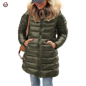 Nouvelle arrivée, veste parka matelassée à capuche pour femme, unie, séchage rapide, respirante, tricotée, personnalisable, vente en gros, saison hivernale, haute qualité - Product Image 1