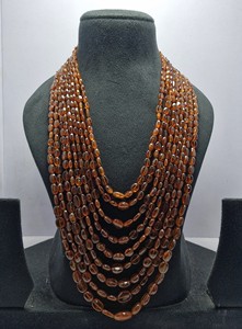 2025 Natural Oval Hessonite Gomed Neckless 1011ct 6x4-12x16mm Cuentas de piedra para la fabricación de joyas-Fabricante mayorista - Product Image 5