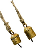 Campana de vaca colgante moderna de hierro chapada en plata antigua, premium, hecha a mano, religiosa, tradicional, para decoración del hogar y ganado, fundida a presión.