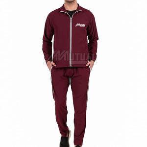 ชุดวอร์มผ้าฝ้าย100% ของผู้ชายชุดเสื้อท่อนบนระบายอากาศได้ดีลายพื้นน้ำหนักเบาแขนยาว - Product Image 2