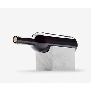 ที่วางขวดหินอ่อนที่มีสไตล์ใหม่ที่มีพื้นผิวหินธรรมชาติหรูหราอุปกรณ์บาร์ที่ทันสมัยการออกแบบที่ทนทานเหมาะสำหรับตกแต่งบ้าน - Product Image 5