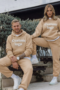 Ensemble survêtement personnalisé pour homme, pantalon de survêtement ample et sweat-shirt à capuche, sweat-shirt à capuche surdimensionné lourd personnalisé pour homme, survêtement - Product Image 2