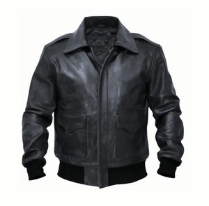 แจ็กเก็ตนักบินหนังสไตล์นักบินสำหรับฤดูหนาวแจ็กเก็ตแบบมีซิปปิดซับในระบายอากาศได้ดี - Product Image 1