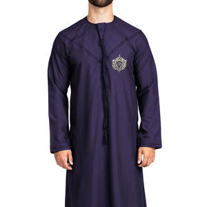 Branded High Quality Jubba Saudi Embroidered <b>Modest</b> Cotton Thobes Wholesale for Thobe Men Plus Size All Seasons Manufacturer - Product Image 1