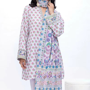 2025 femmes de haute qualité entièrement brodé pelouse coton robe bas quantité minimale de commande en gros fabriqué en usine Shalwar Kameez ensemble indien pakistanais - Product Image 1