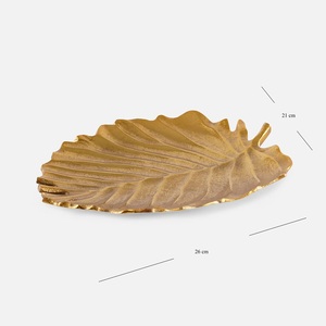 Gold Color Brass <b>Serving</b> Platters <b>Large</b> Table Top Food <b>Bowl</b> and Platter Quality Metal for Home Use and Party Occasions - Product Image 6