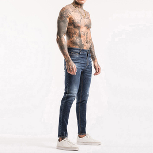 Jeans droits de style High Street à la mode pour hommes vente en gros de jeans délavés colorés - Product Image 5