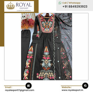 ชุดแต่งงานอินเดียชุดปาร์ตี้ชุดกระโปรงบานยาวปักลายชุดเล่นปา่ทอลายแบบใหม่ - Product Image 4