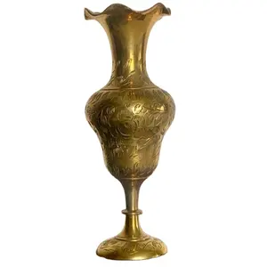 黄铜高大花盆和花盆客厅床边黄铜仿古花瓶畅销价格金属花瓶装饰