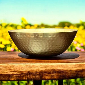 Bol de service en or de qualité supérieure, pièce maîtresse décorative, parfait pour les occasions spéciales et les réceptions festives, en provenance d'Inde - Product Image 6