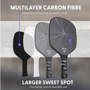 Palettes de Pickleball à poignée allongée forgées en carbone PP nid d'abeille - Product Image 3