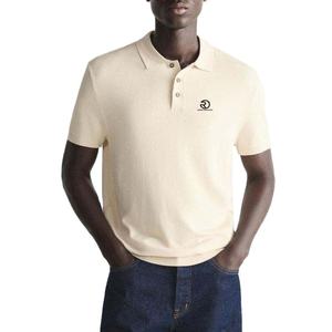 Camiseta blanca de punto de negocios de alta calidad personalizada, Polo de punto de mezcla, manga corta de punto para hombre - Product Image 4