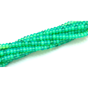 Hermosas Cuentas de Cuarzo Verde Esmeralda en Forma de Rondel Liso, Cuentas de Piedra Preciosa de Cuarzo de Color Verde de 7-8 mm, Calidad AA - Product Image 4