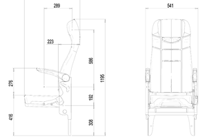 Siège de bus de sécurité pliable à double accoudoir, de luxe VIP, certifié ISO9001, réglable en hauteur, pour la vente en gros – Nouveauté Premium - Product Image 3