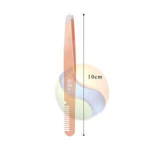 Peigne à sourcils en acier inoxydable durable pour le maquillage, l'entretien, peigne professionnel pour tailler les sourcils avec pince intégrée - Product Image 2