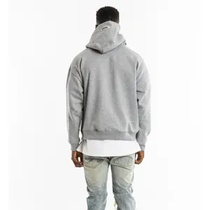 Pull à capuche personnalisé de haute qualité pour hommes Streetwear surdimensionné à la mode Sweat-shirt à capuche d'hiver imprimé en polaire Fabricant vente en gros - Product Image 3