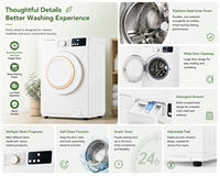 Lavadora de Carga Frontal Totalmente Automática OEM ODM de 8KG 13KG con Motor sin Escobillas, Electrodoméstico de Lavandería para el Hogar al por Mayor
