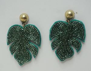 Pendientes de Perlas de Vidrio con Diseño Floral Clásico, Ligeros, con Lentejuelas Bordadas a Mano para Mujer, Logotipo Personalizable, Embalaje SHAAD - Product Image 3