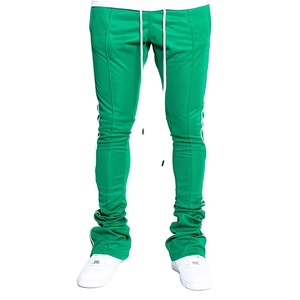 Pantalon de survêtement à empiler avec logo personnalisé, pantalon en molleton de coton, taille élastique, streetwear, avec poches latérales - Product Image 3