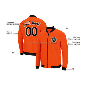 Chaqueta Varsity Personalizada de Alto Rendimiento para Hombre, Cuello Alto, Logotipo Bordado en la Parte Delantera, 100% Lana, Transpirable, Resistente al Viento, MCACVJ-254 - Product Image 4